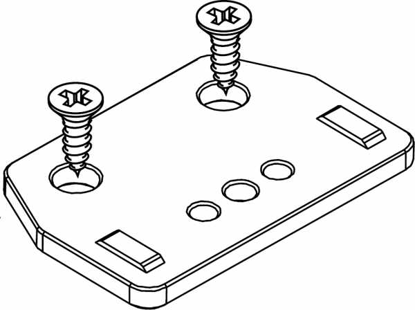 Montageplatten in weiß